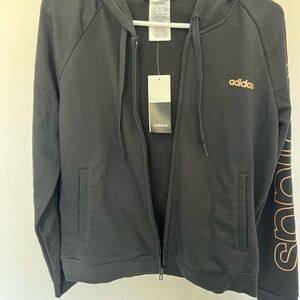 Adidas Black Hoodie with Gold Accents